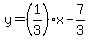 y=%281%2F3%29x+-+7%2F3