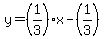 y=%281%2F3%29x-%281%2F3%29