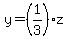 y=%281%2F3%29z