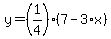 y=%281%2F4%29%287-3%2Ax%29