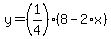 y=%281%2F4%29%288-2%2Ax%29