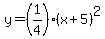 y=%281%2F4%29%28x%2B5%29%5E2+