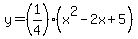 y=%281%2F4%29%28x%5E2-2x%2B5%29