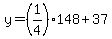 y=%281%2F4%29148%2B37