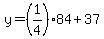 y=%281%2F4%2984%2B37