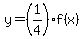 y=%281%2F4%29f%28x%29