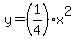 y=%281%2F4%29x%5E2
