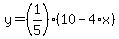 y=%281%2F5%29%2810-4%2Ax%29