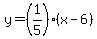 y=%281%2F5%29%28x-6%29