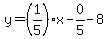 y=%281%2F5%29%2Ax-0%2F5-8