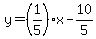y=%281%2F5%29%2Ax-10%2F5