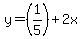 y=%281%2F5%29%2B2x