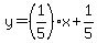 y=%281%2F5%29x%2B1%2F5