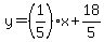 y=%281%2F5%29x%2B18%2F5