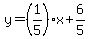 y=%281%2F5%29x%2B6%2F5