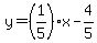 y=%281%2F5%29x+-+4%2F5