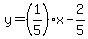 y=%281%2F5%29x-2%2F5