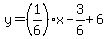 y=%281%2F6%29%2Ax-3%2F6%2B6