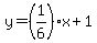 y=%281%2F6%29x%2B1