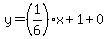 y=%281%2F6%29x%2B1%2B0