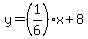 y=%281%2F6%29x%2B8