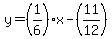 y=%281%2F6%29x-%2811%2F12%29