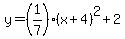 y=%281%2F7%29%28x%2B4%29%5E2%2B2