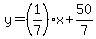 y=%281%2F7%29%2Ax%2B50%2F7