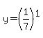 y=%281%2F7%29%5E1