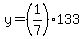 y=%281%2F7%29133
