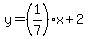 y=%281%2F7%29x%2B2