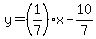 y=%281%2F7%29x-10%2F7
