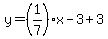 y=%281%2F7%29x-3%2B3