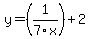 y=%281%2F7x%29%2B2