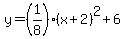 y=%281%2F8%29%28x%2B2%29%5E2%2B6