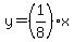y=%281%2F8%29x