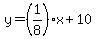 y=%281%2F8%29x%2B10