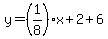 y=%281%2F8%29x%2B2%2B6