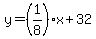 y=%281%2F8%29x%2B32