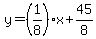 y=%281%2F8%29x%2B45%2F8