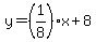 y=%281%2F8%29x%2B8