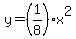 y=%281%2F8%29x%5E2