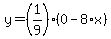 y=%281%2F9%29%280-8%2Ax%29
