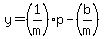 y=%281%2Fm%29p-%28b%2Fm%29