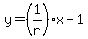 y=%281%2Fr%29x-1