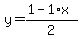 y=%281-1%2Ax%29%2F2