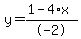 y=%281-4%2Ax%29%2F-2