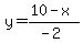y=%2810-x%29%2F%28-2%29