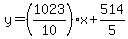 y=%281023%2F10%29x%2B514%2F5