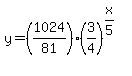 y=%281024%2F81%29%283%2F4%29%5E%28x%2F5%29